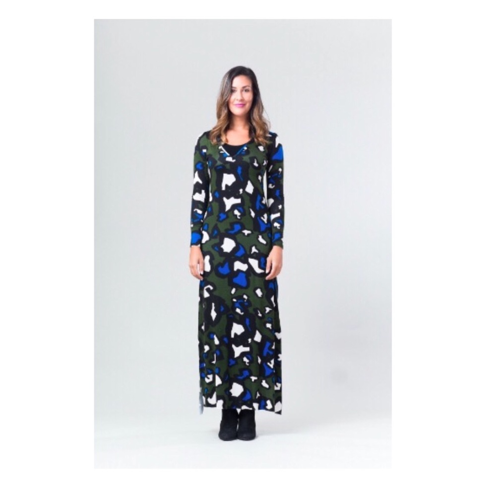 Stevie Dress - Olive Animal